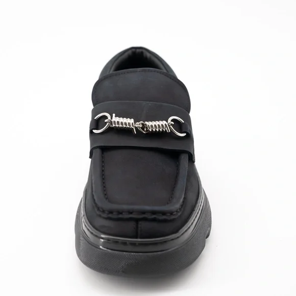size 43.5 (10.5us) - Burberry Wire Creeper Black grey Clamp On